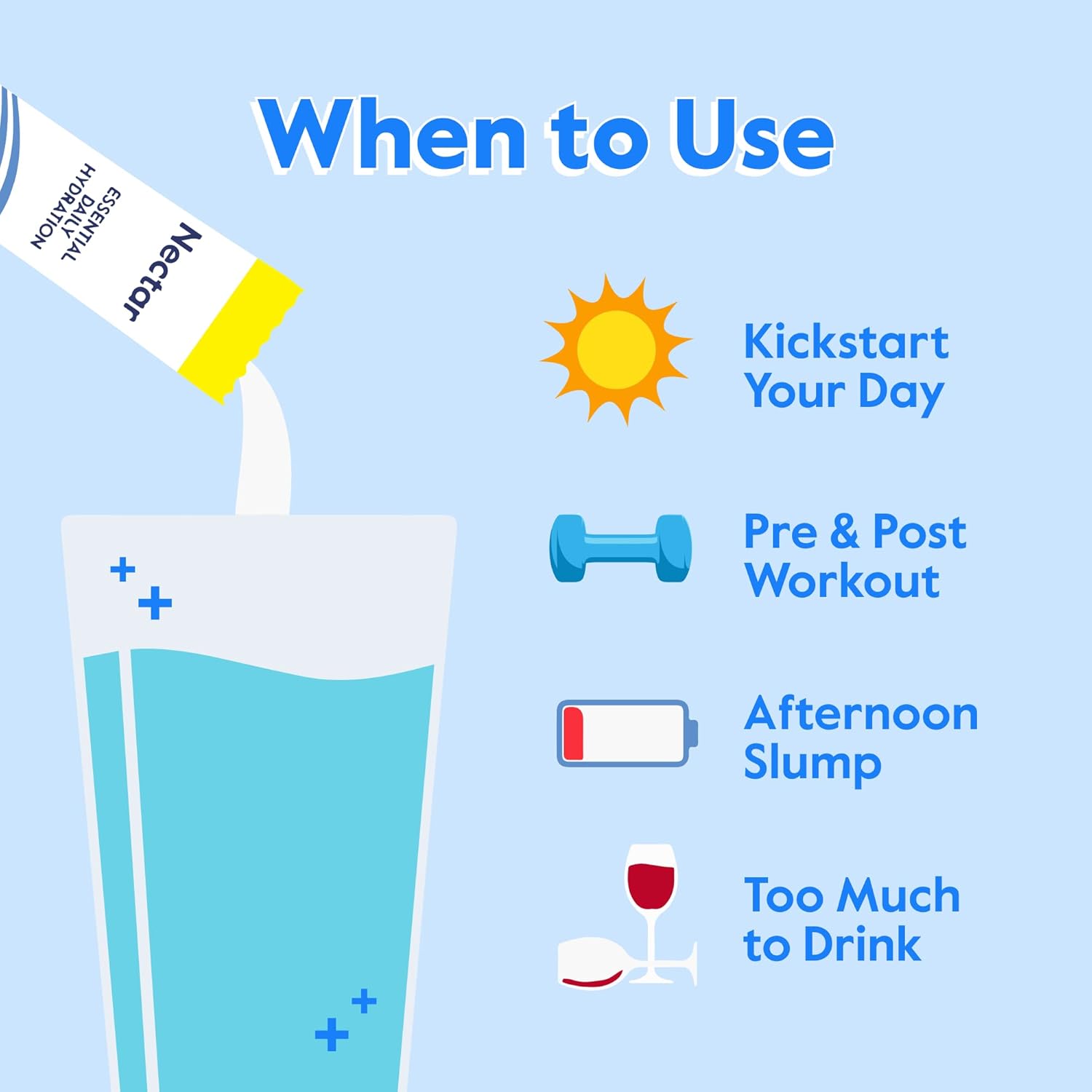 Organic Nectar Hydration Packets - Electrolyte Powder - Sugar Free & 0 Calorie - Liquid IV Hydrate Packets - Variety 30 Pack