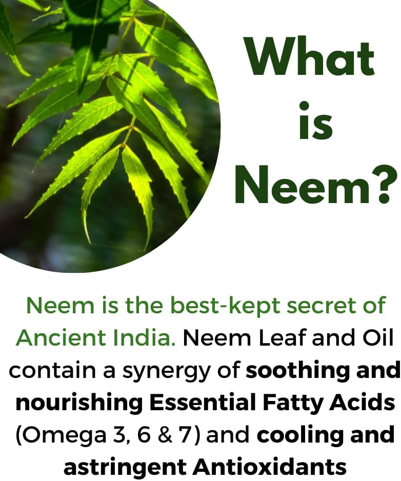 Organic Neem Moringa and Neem Leaf Capsules - 120 Count, 400 mg and 500 mg, Freshly Sourced