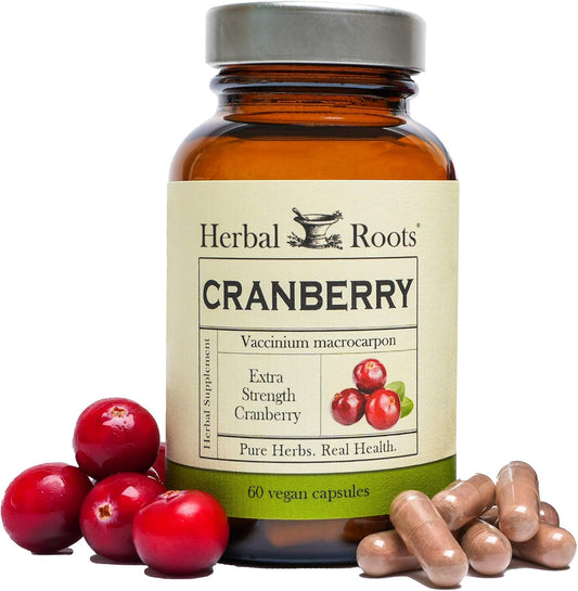 Organic Nettle Cranberry Pills for Urinary Tract Health - 60 Vegan Capsules for Women & Men - Herbal Roots Extra Strength