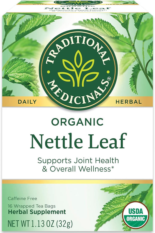 Organic Nettle Leaf Herbal Tea for Joint Health - Pack of 2 (32 Tea Bags)