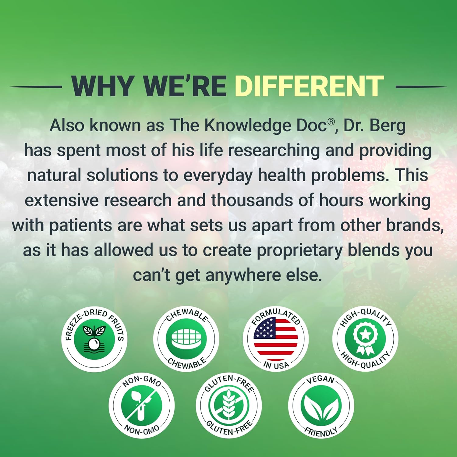 Organic Non-GMO Berry Chewable Vitamin C Complex - 60 Delicious Wafers by Dr. Berg Nutritionals