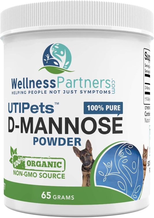 Organic Non-GMO D-Mannose Powder for Pets 65g - WellnessPartners UTI Support