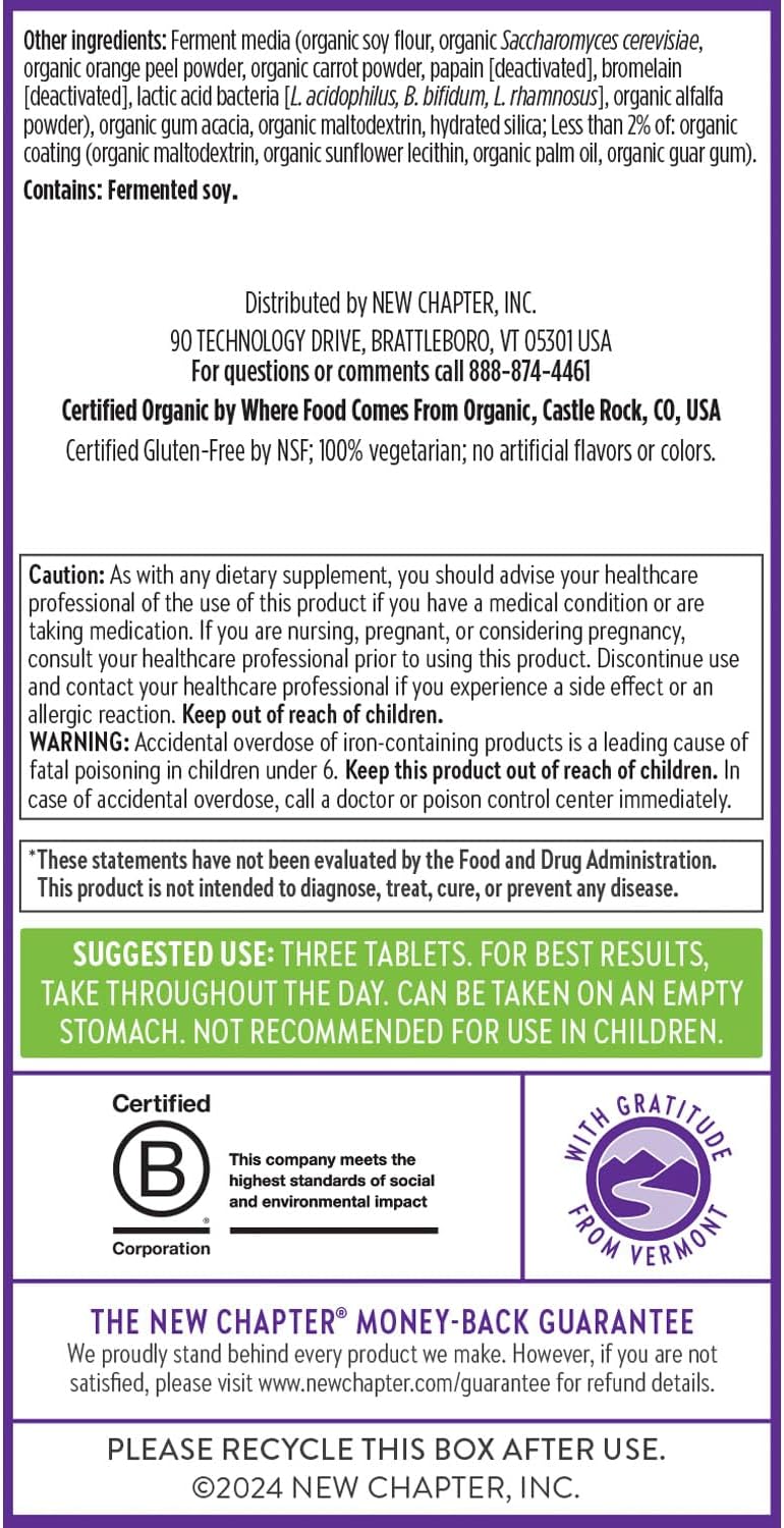 Organic Non-GMO Prenatal Vitamins with Folate, Iron, and Vitamin D3 for Healthy Mom and Baby - 270ct