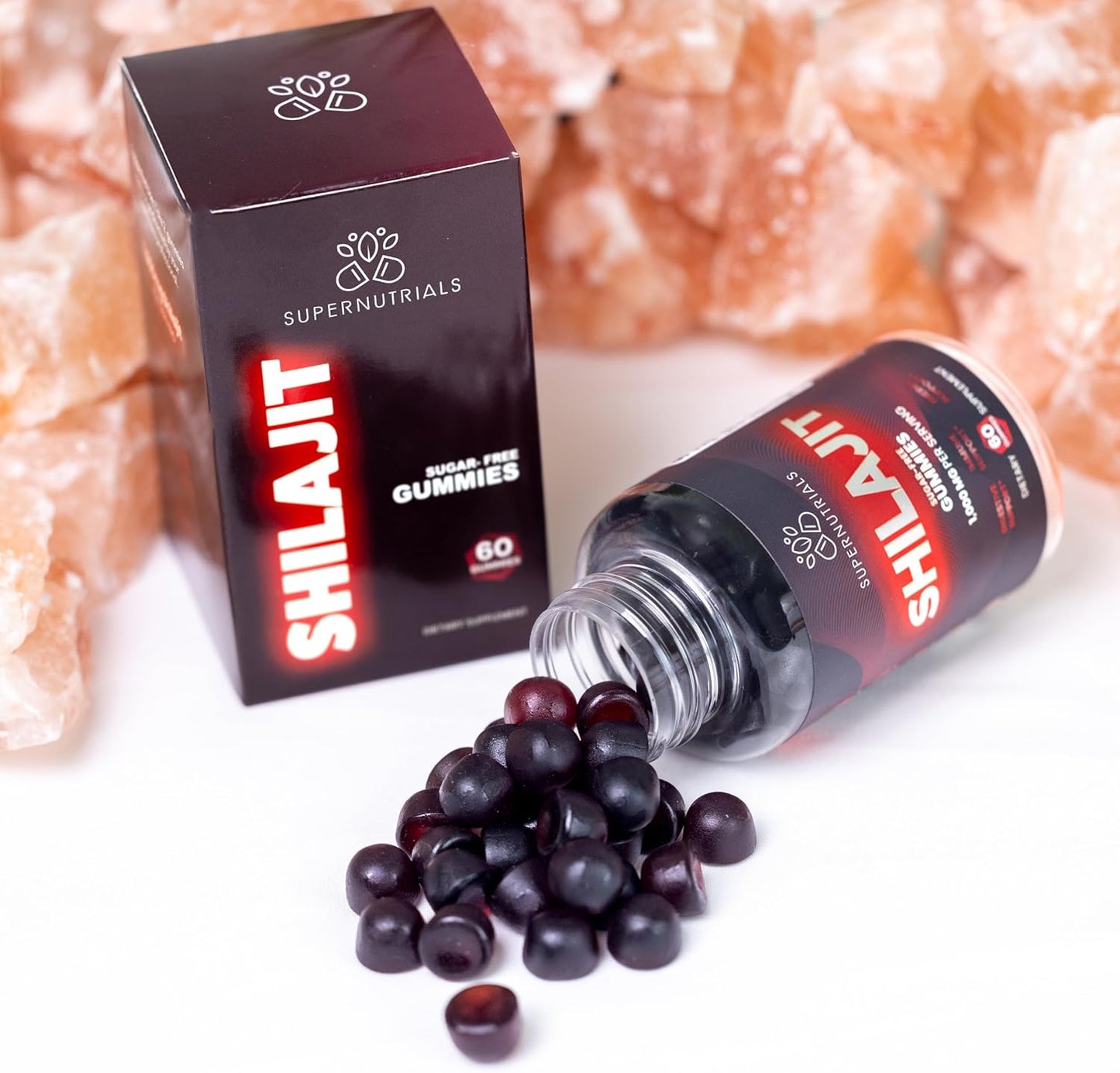 Organic Non-GMO Sugar-Free Shilajit Gummies for Energy & Immune Support - 1000mg Pure Extract for Men & Women - Vegan-Friendly