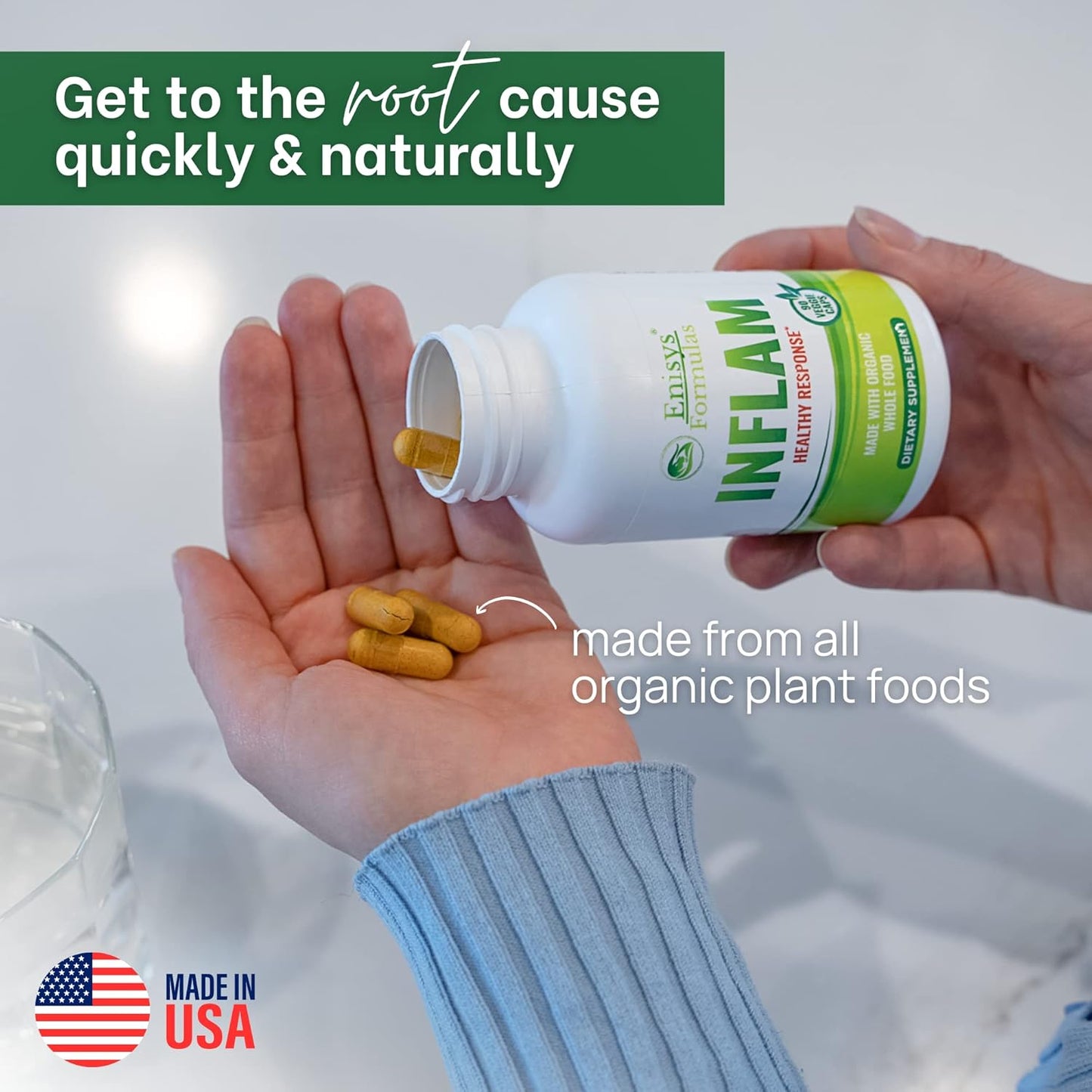 Organic Non-GMO Turmeric with Ginger 1050mg - High Absorption Whole Food Supplement - No Sugar, Gluten, or Dairy - Pure & Potent Formula