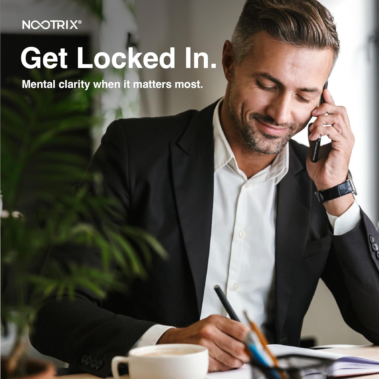 Organic Nootrix Prime Brain Supplement for Memory & Mental Clarity - 30 Capsules - Ginkgo Biloba, Lion's Mane, L Theanine - Boost Cognitive Function & Mood - Men & Women Friendly