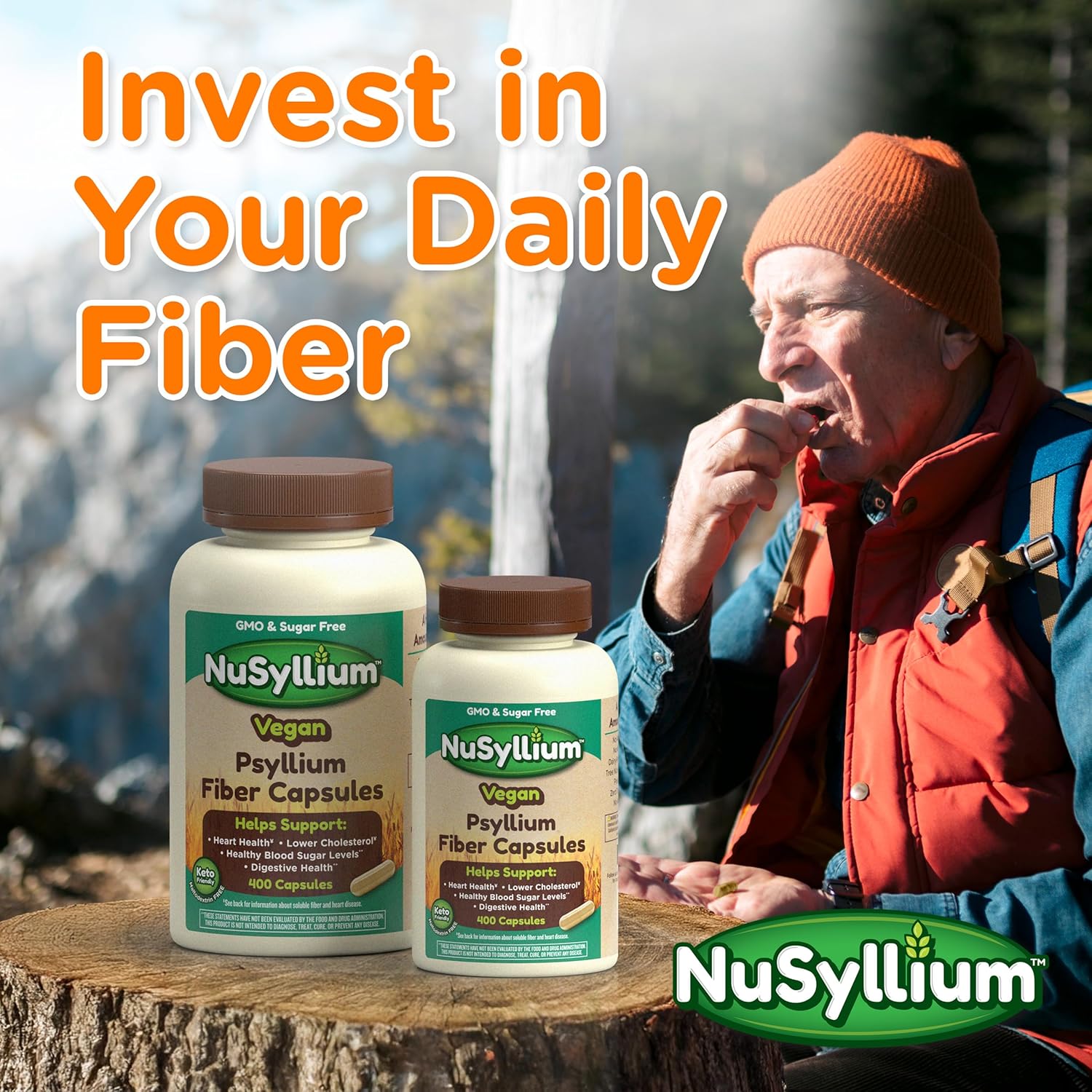 Organic NuSyllium Psyllium Husk Powder with Brown Sugar - 21 Oz, 85 Servings, Digestive Health Supplement*