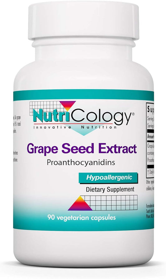 Organic Nutricology Grape Pips Extract Capsules - 300mg Proanthocyanidins & Polyphenols - 90 Count Herbal Supplement