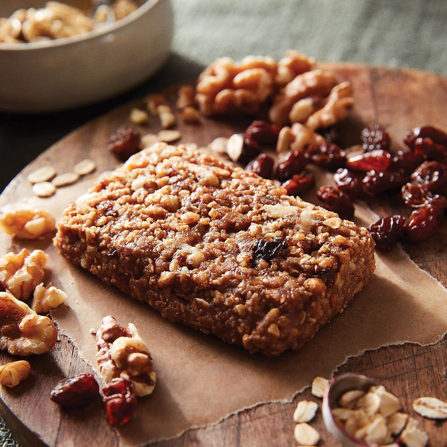 Organic Oatmeal Raisin Walnut Energy Bars - Plant Based & Vegetarian - Kosher - 2.4 oz Protein Bars (12 pack)