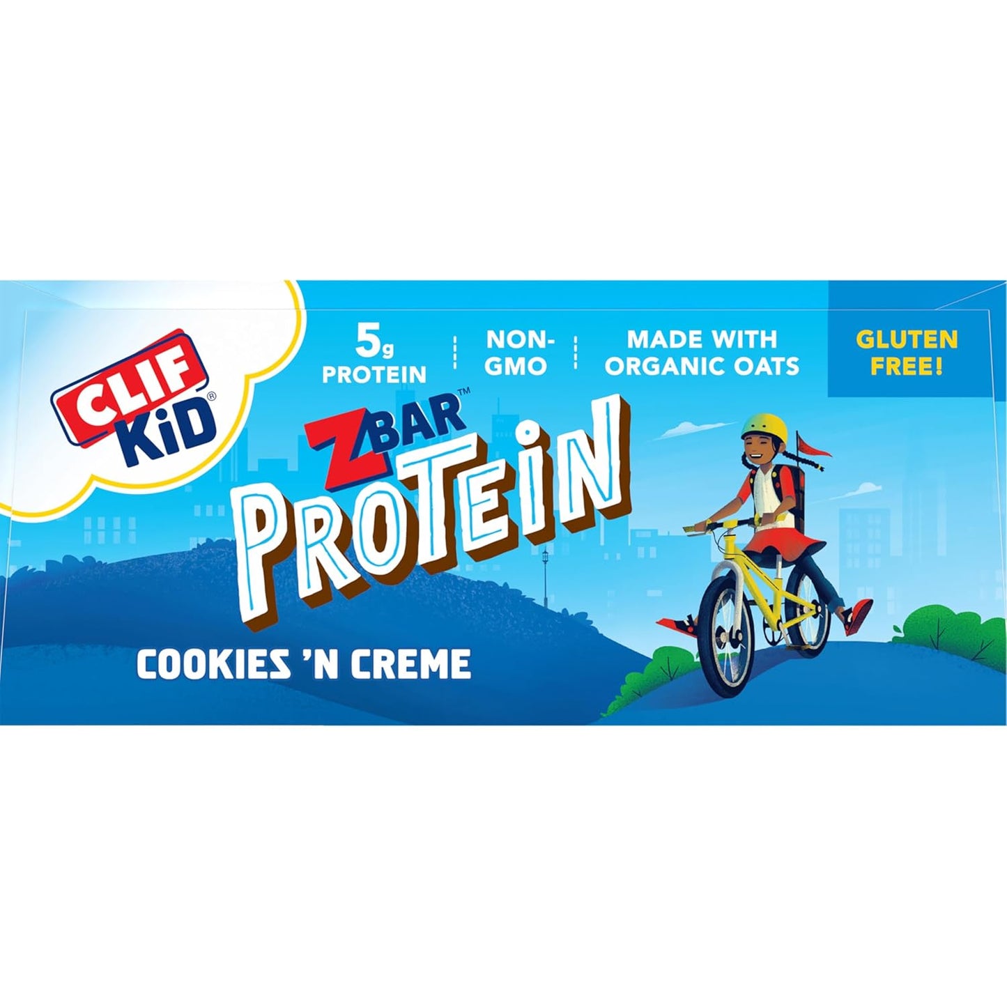 Organic Oats Cookies 'n Creme Protein Bars, Gluten Free Snack Bars with 5g Protein, Non-GMO (15 Pack)