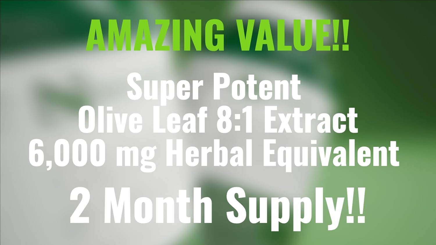 Organic Olive Leaf Extract Capsules - High-Potency 8:1 Extract with 20% Oleuropein for Immune, Skin, & Heart Health - Antioxidant Rich, Vegan, Non-GMO, Gluten-Free - 60 Capsules, 2 Month Supply