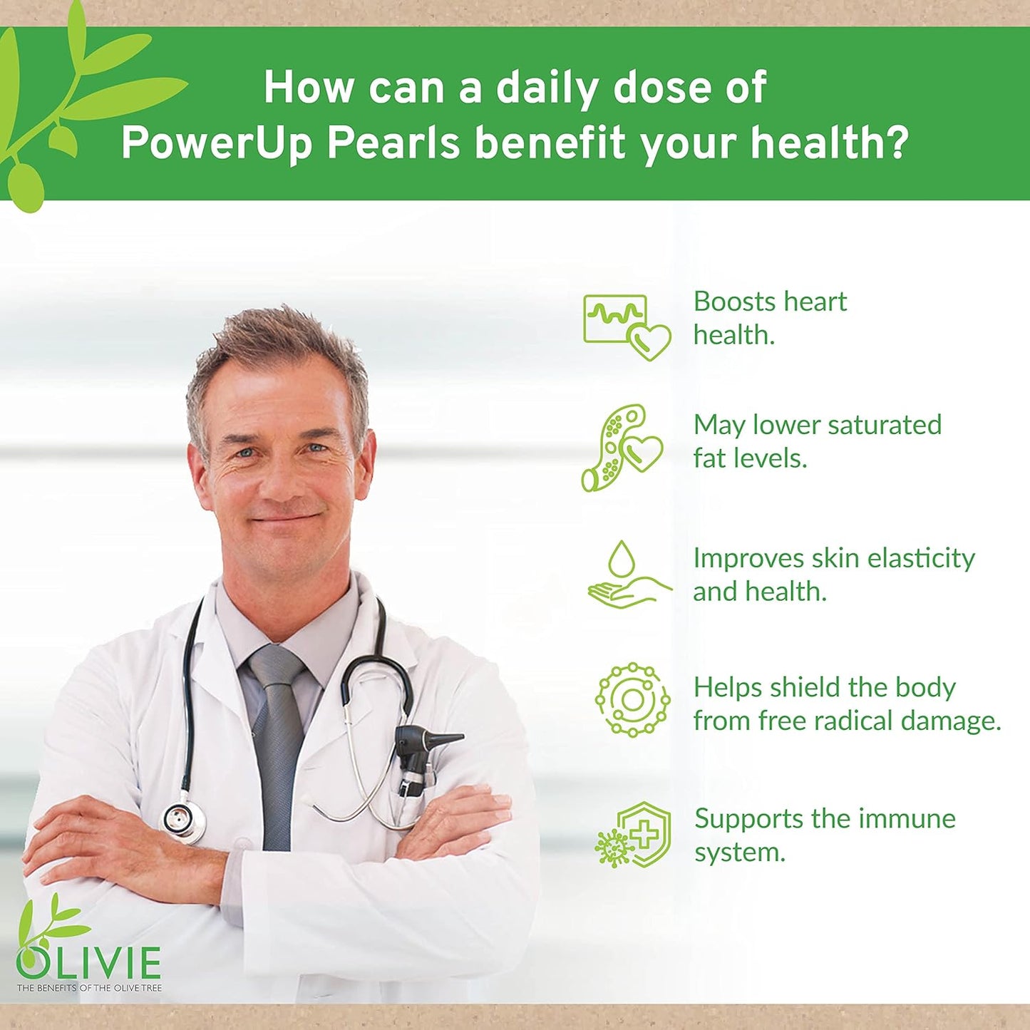 Organic Olive Leaf Extract Capsules with Antioxidant Polyphenols for Immune Support and Skin Health