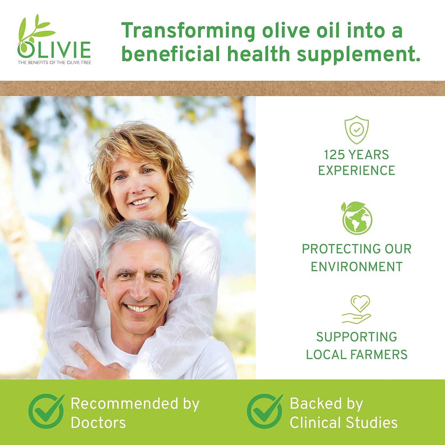 Organic Olive Leaf Extract Capsules with Antioxidant Polyphenols for Immune Support and Skin Health