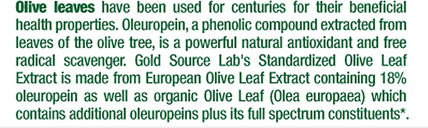 Organic Olive Leaf Extract Capsules with Standardized Oleuropein - 90 Vegetarian Caps, 400mg Immune Support