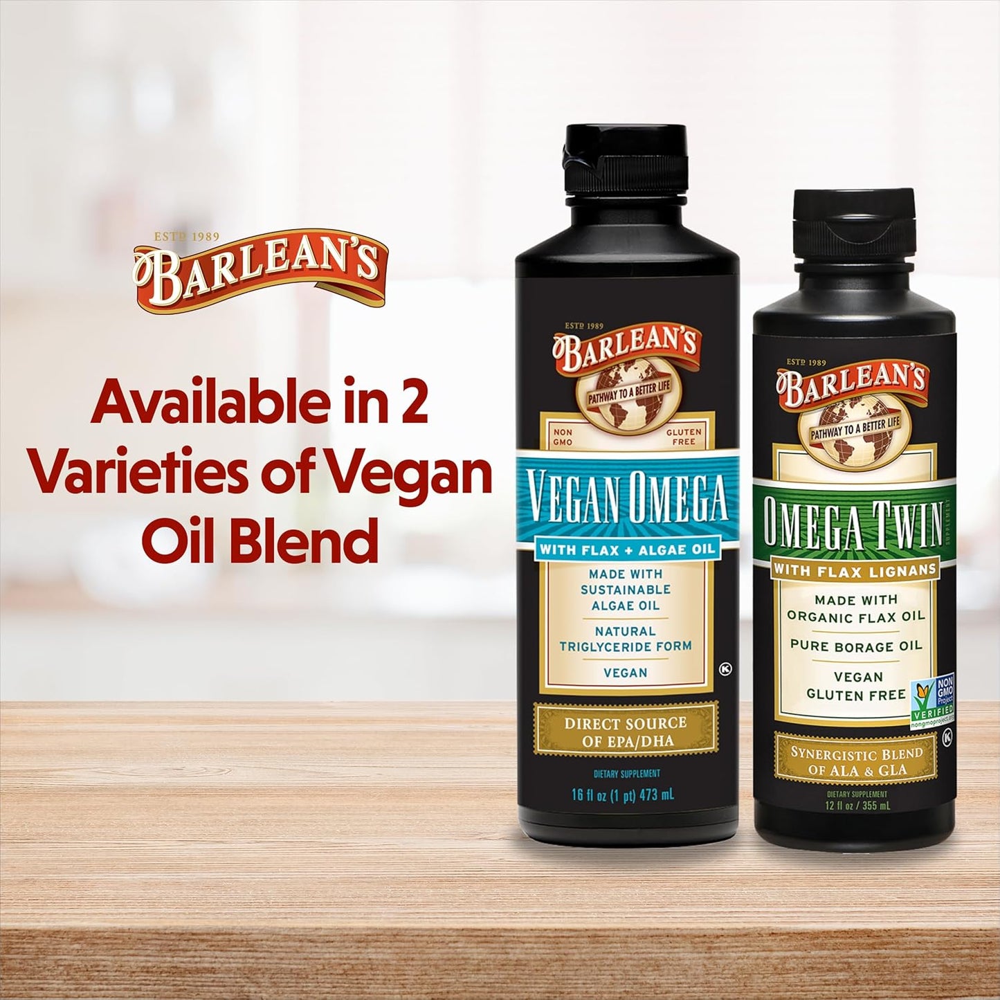 Organic Omega Twin Liquid Flaxseed and Borage Oil Supplement with ALA and GLA Fatty Acids, 12 oz