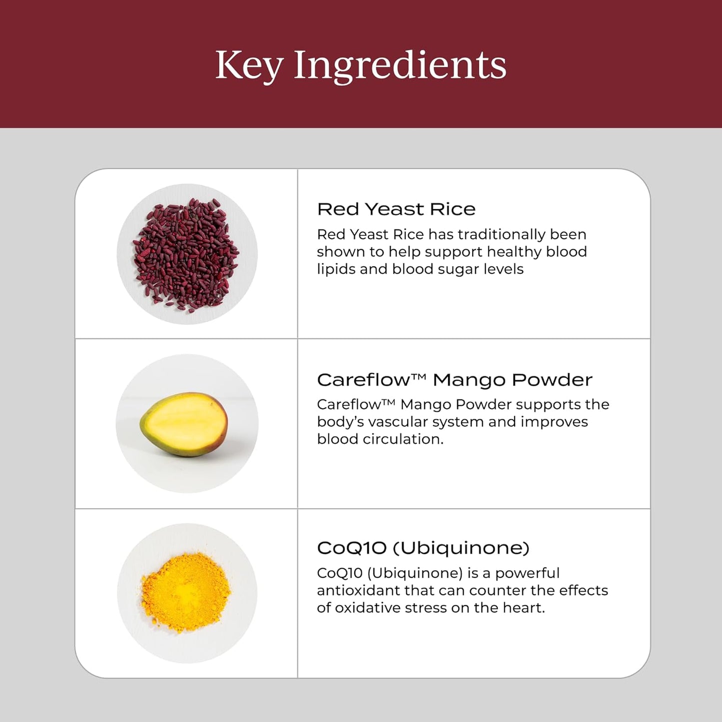 Organic Orange Cream Heart Health Supplement with CoQ10, Red Yeast Rice & Inositol - Gluten Free, Supports Circulation & Aging - 30 Pack