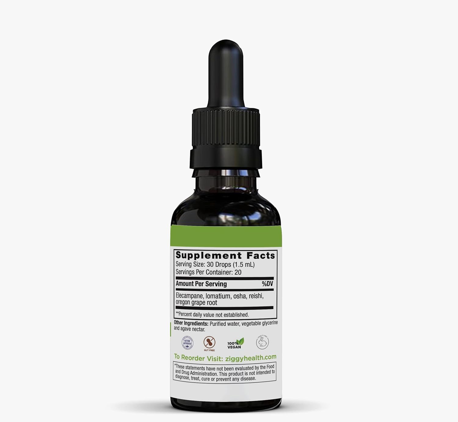 Organic Oregon Grape Root Herbal Tincture - Alcohol-Free Extract for Immune Support - 1oz by Ziggy Baby Health