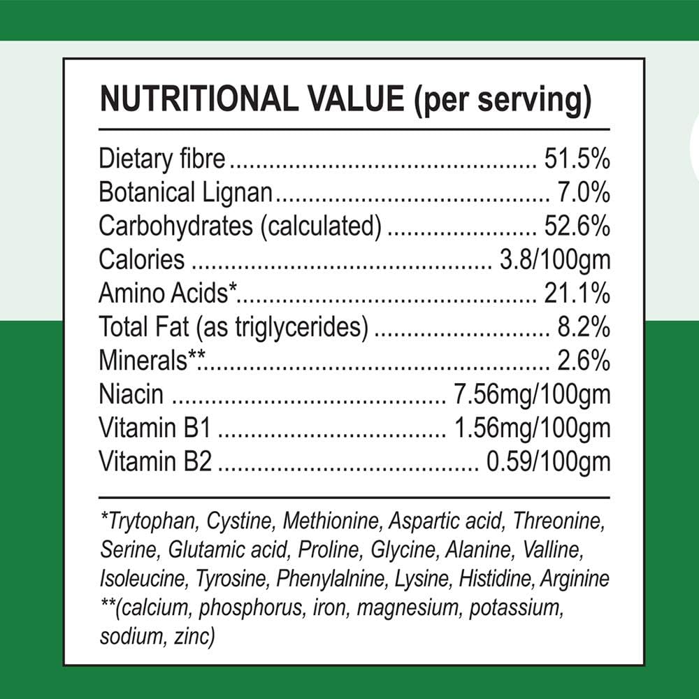 Organic Osumex Flax Seed Hull Powder 150g - High Lignan SDG Concentrate for Digestion, Smoothie Seeds for Daily Nutrition, No Oil or Seeds Added
