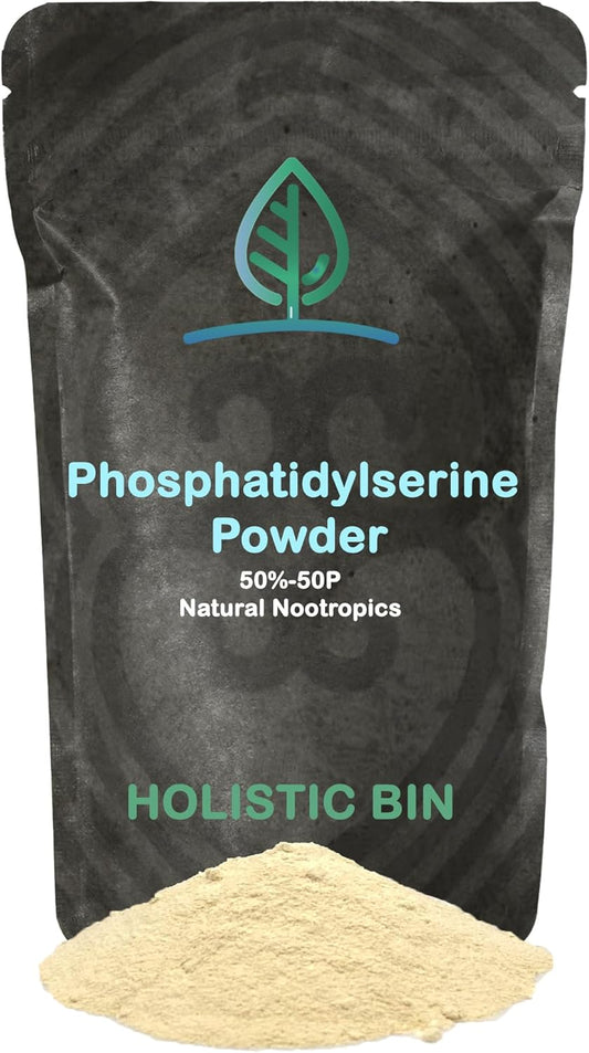 Organic Phosphatidylserine Powder for Memory & Focus | Non GMO Soy Lecithin Extract | Nootropic Brain Support Supplement