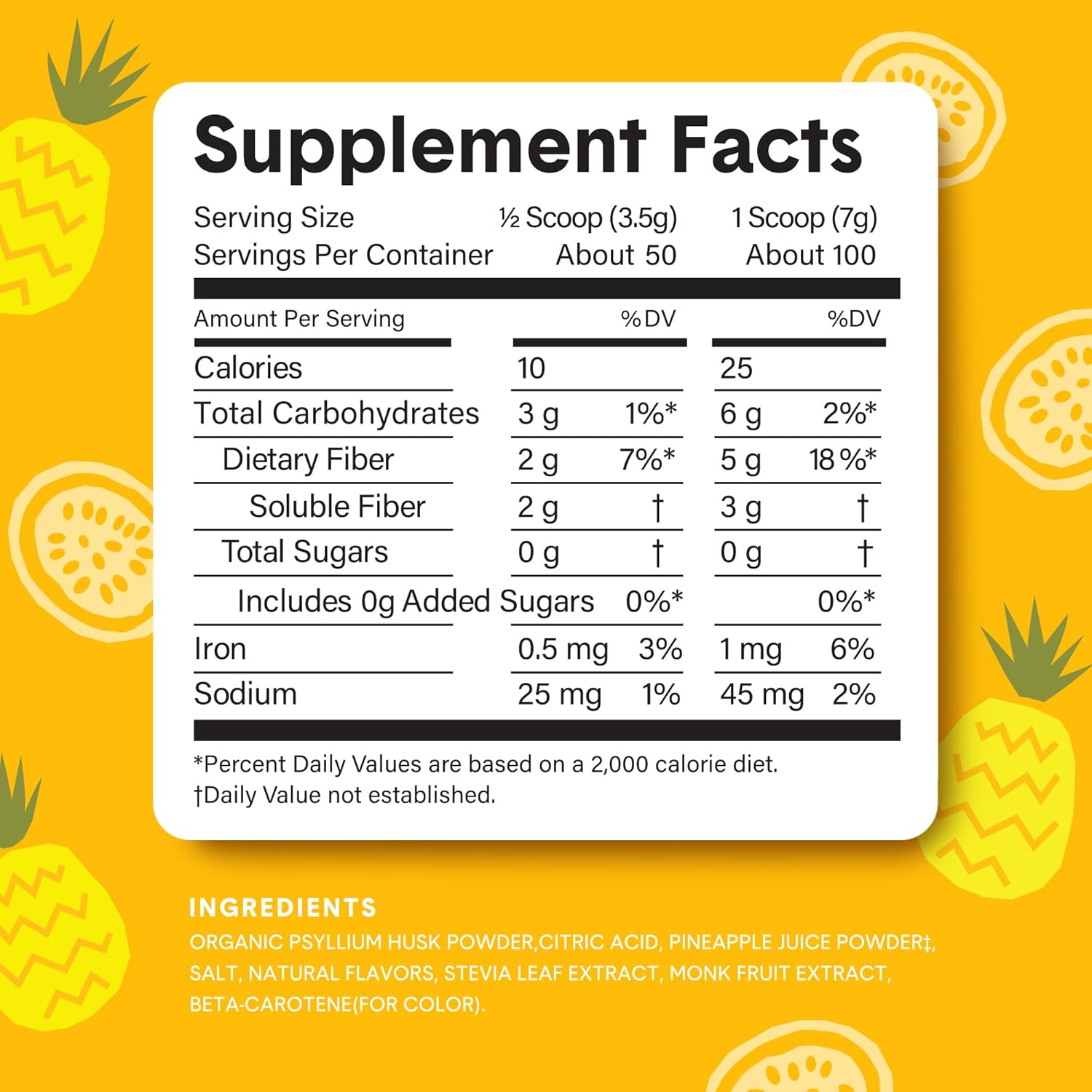 Organic Pineapple Passion Fruit Fiber Powder Supplement - Bellway Super Fiber Powder for Regularity, Bloating Relief & Gut Health - Sugar Free, Non-GMO Plant-Based Psyllium Husk (50 Servings)