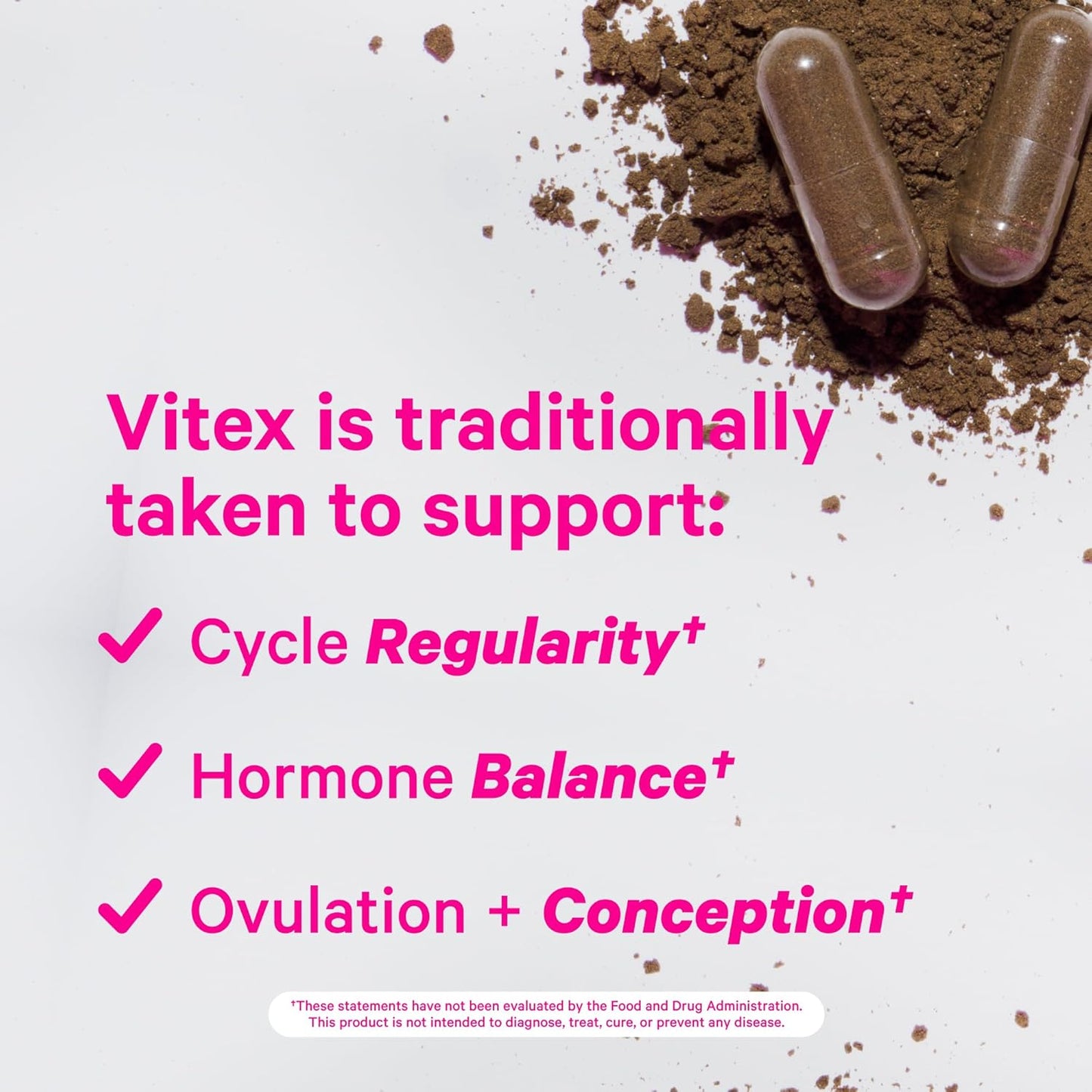 Organic Pink Stork Vitex Supplement - 1000mg Chaste Tree Berry for Hormone Balance, Fertility Support - 60 Capsules