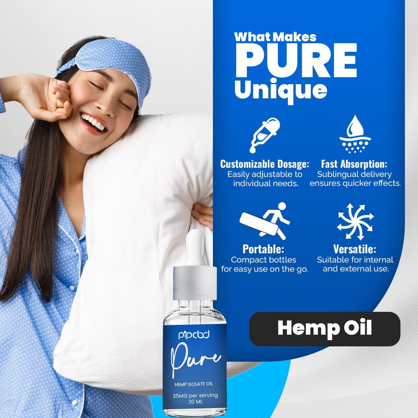 Organic PIPCBD Puremetabolism boosterIsolate Oil with Coconut Oil for Daily Wellness - Vegan, Gluten-Free & Lab-Tested Formula for Support