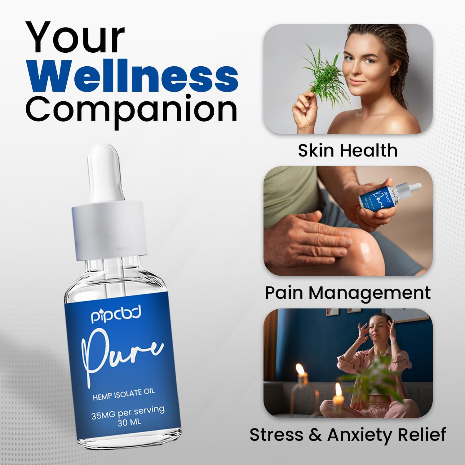 Organic PIPCBD Puremetabolism boosterIsolate Oil with Coconut Oil for Daily Wellness - Vegan, Gluten-Free & Lab-Tested Formula for Support