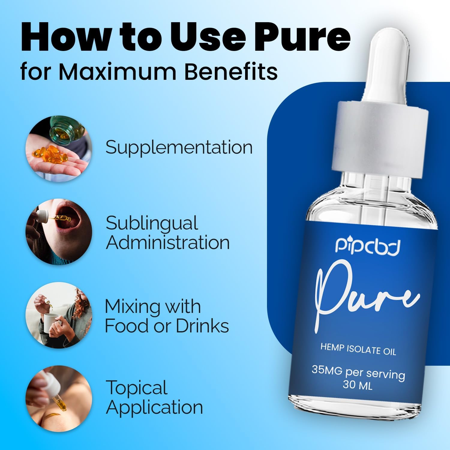 Organic PIPCBD Puremetabolism boosterIsolate Oil with Coconut Oil for Daily Wellness - Vegan, Gluten-Free & Lab-Tested Formula for Support