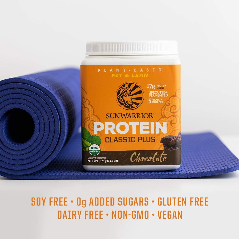 Organic Plant-Based Chocolate Protein Powder with Superfoods | Vegan, Non-GMO, Dairy-Free, Gluten-Free | 15 Servings