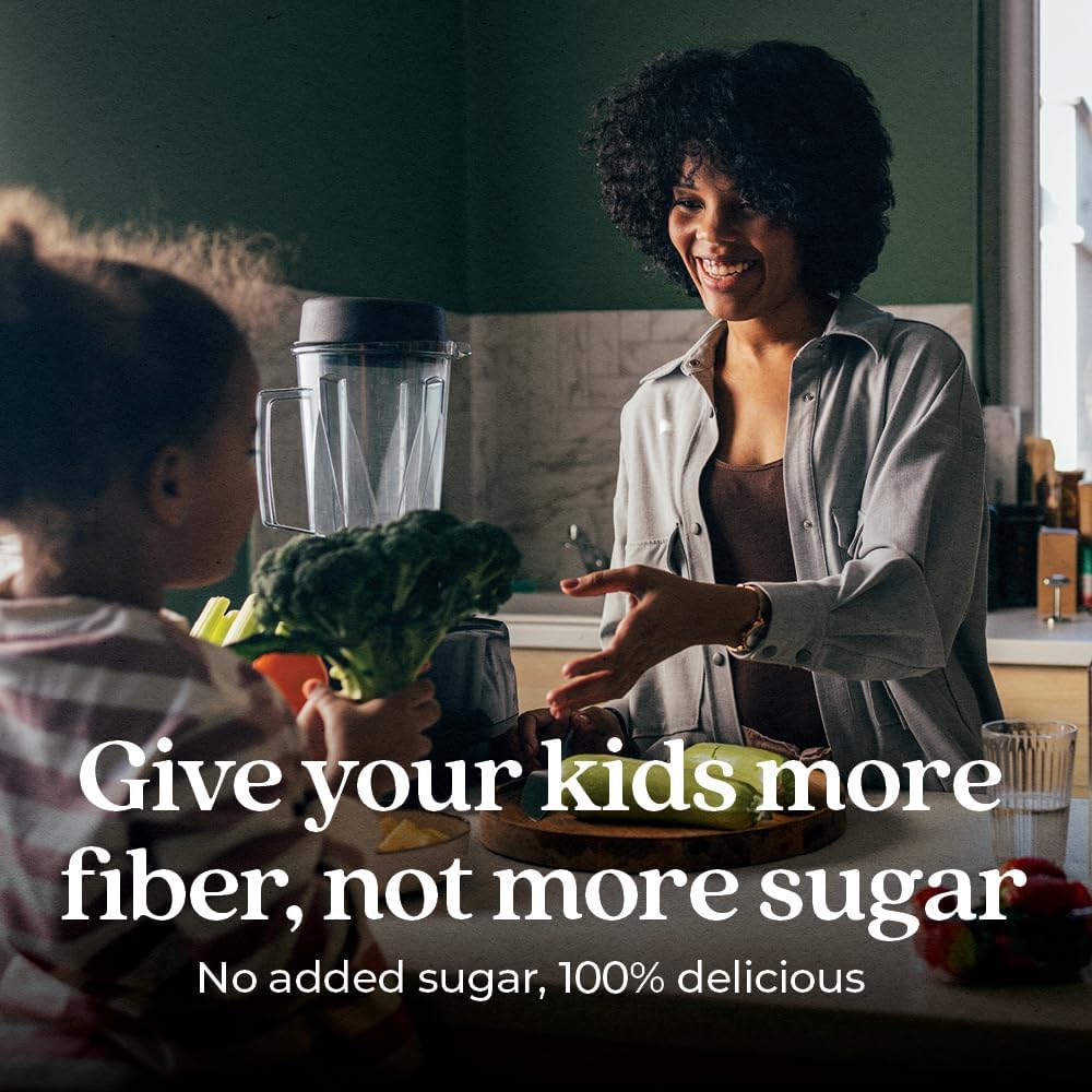 Organic Plant-Based Fiber Gummies for Kids, 4g Prebiotic Fiber, Vegan, Non-GMO, USDA Organic, Gluten-Free, Citrus-Berry Flavor, 60 ct