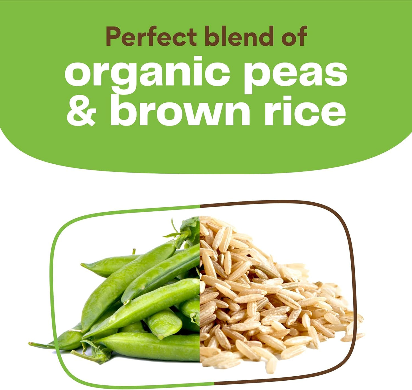 Organic Plant-Based Protein Powder - Creamy Vanilla Flavor, 25g Protein, Dairy, Gluten, Soy Free - 10 Servings