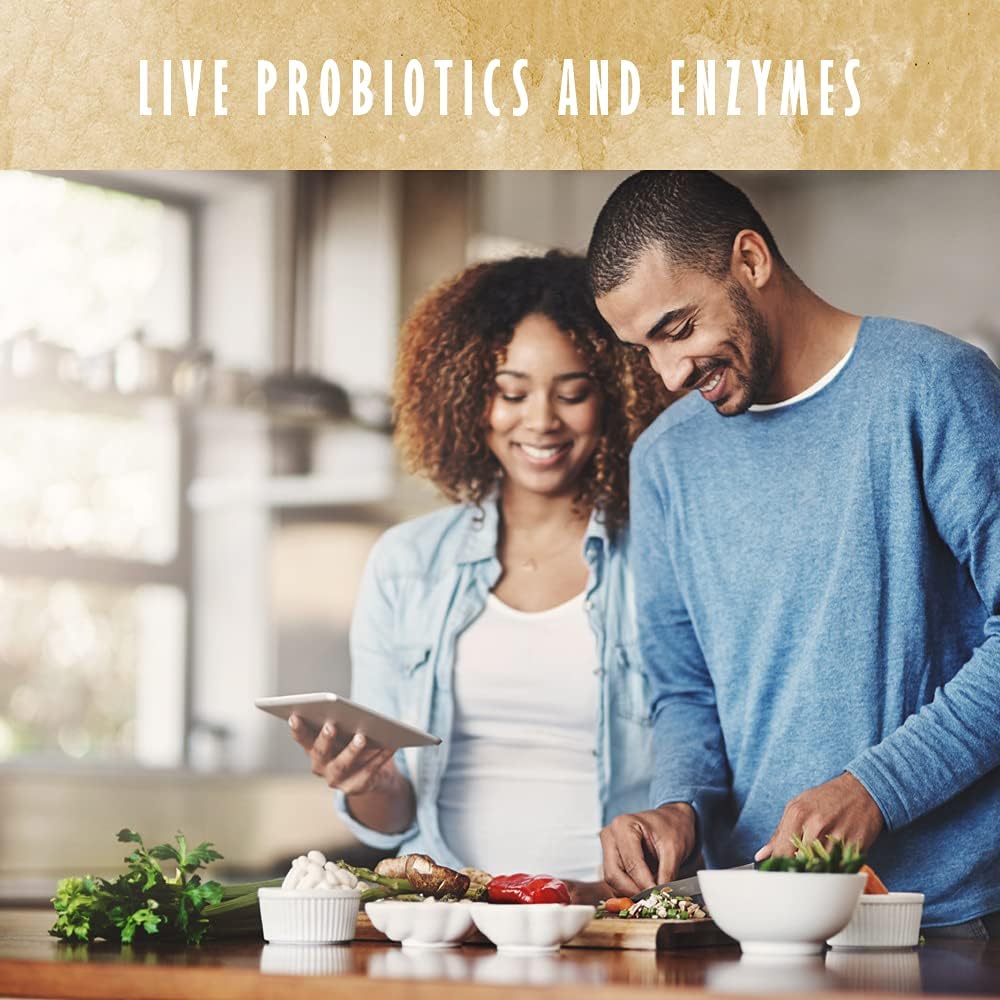 Organic Plant Based Protein Powder - Unflavored Vegan Shake with Probiotics & Enzymes - Gluten & Grain Free - 10 Servings, 15g Protein, Sugar & Stevia Free