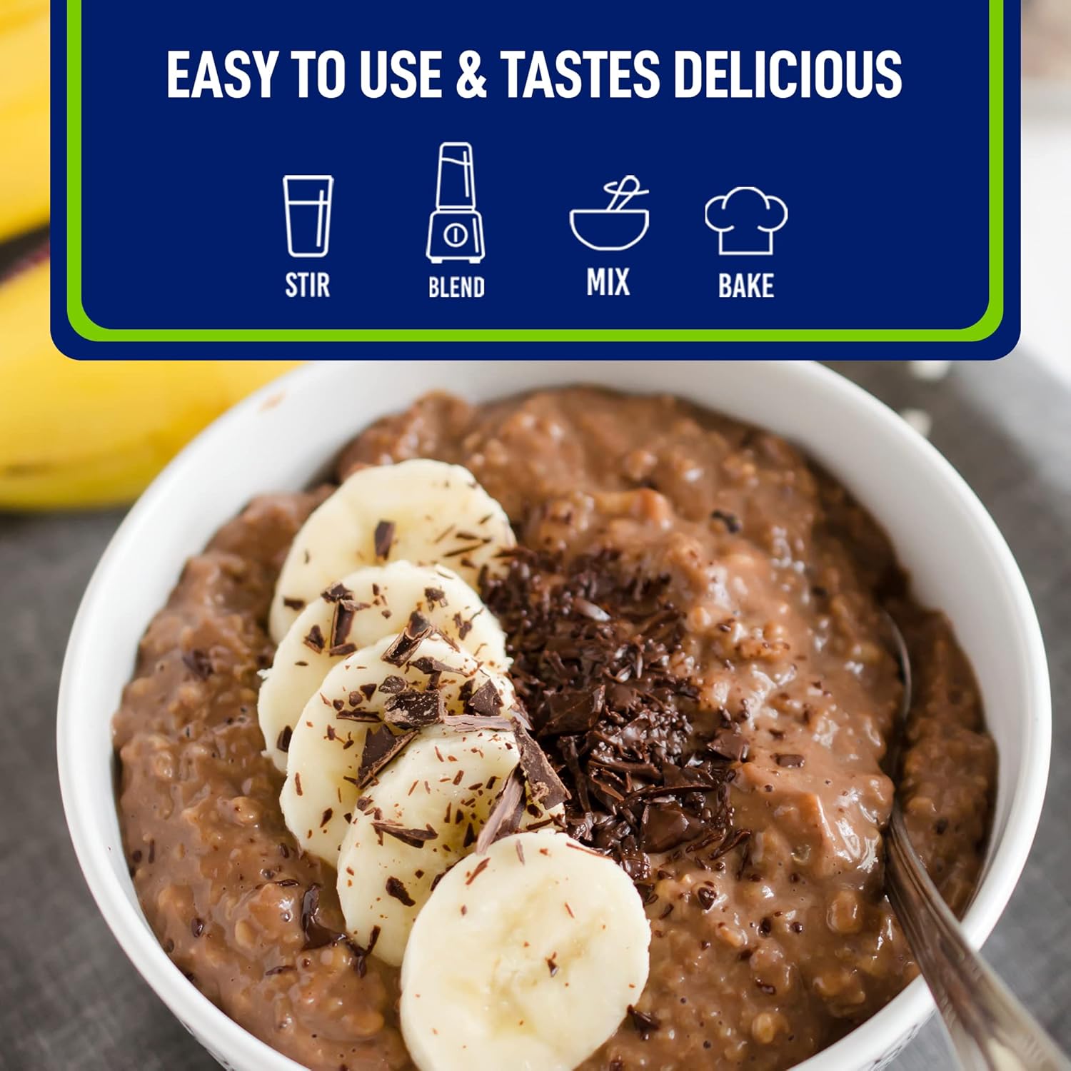 Organic Plant-Based Protein Powder, Chocolate Flavor - Vegan, USDA Certified, Soy-Free, Gluten-Free, Dairy-Free, Non-GMO - 21g Protein, 18 Servings, 1.58lb Tub