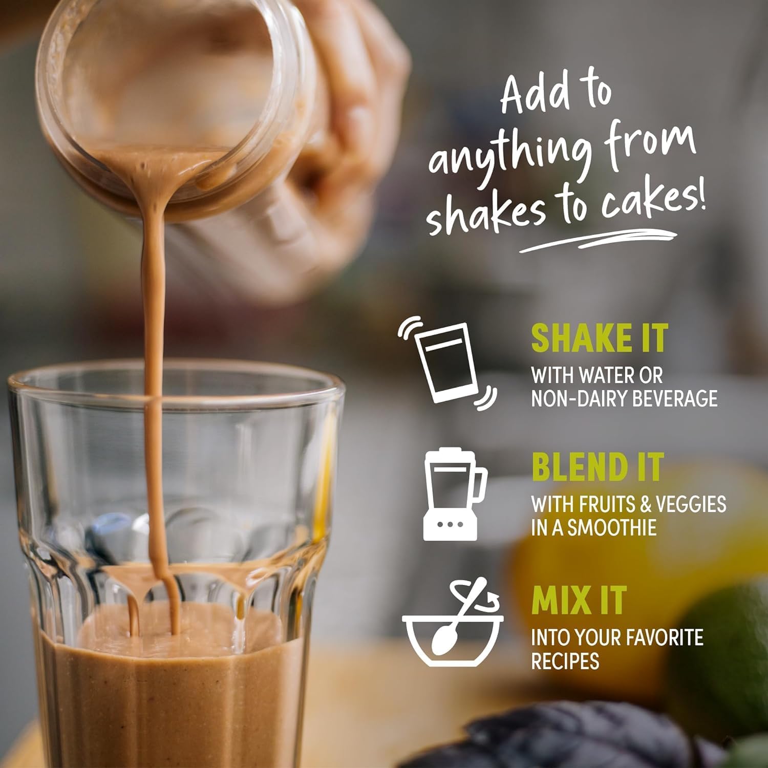 Organic Plant-Based Protein Powder Packets, Rich Chocolate Flavor - 20g Protein for Smoothies & Shakes - Dairy-Free, Non-GMO - 14 Servings - Men & Women