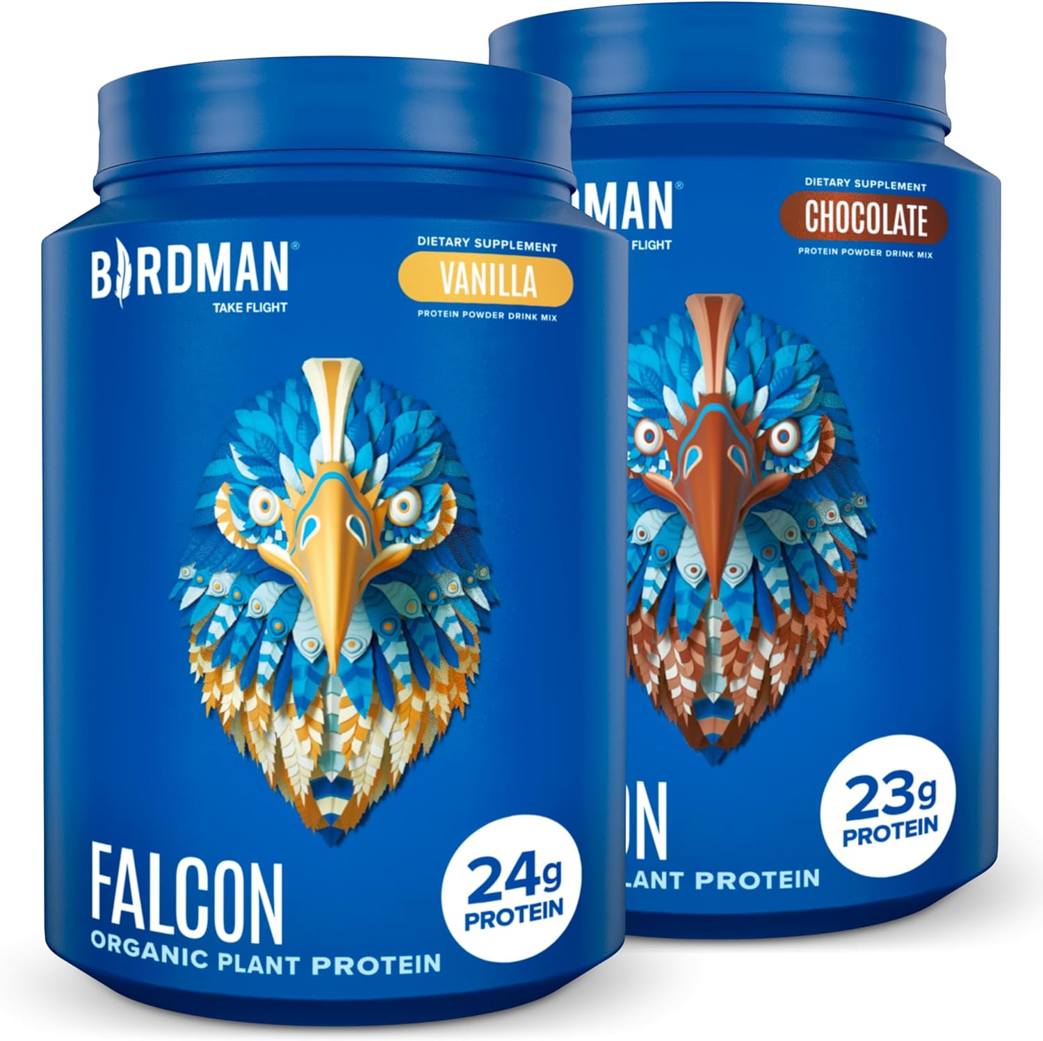 Organic Plant Based Vegan Protein Powder Combo Pack - Vanilla & Chocolate Flavors, Non Dairy, Low Carb, Sugar-Free, Keto Friendly - 40 Servings