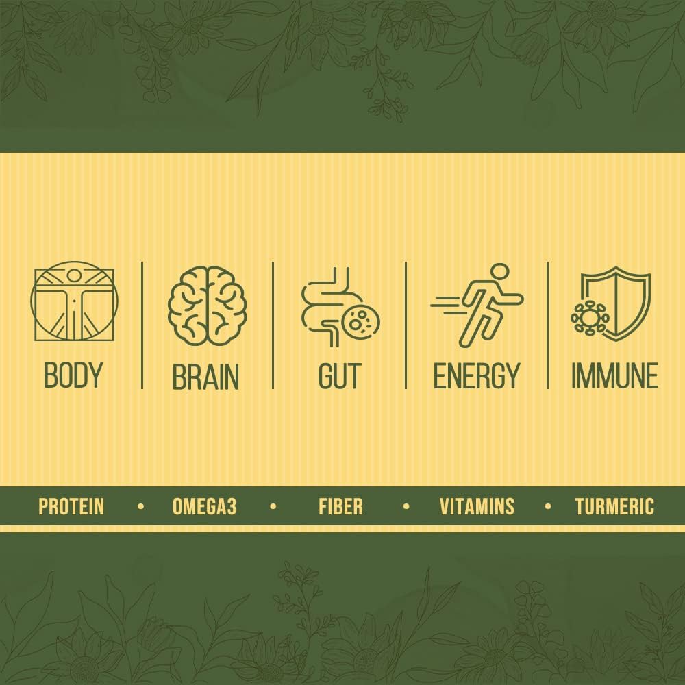 Organic Plant-Based Vegan Protein with Vitamins, Fiber, and Omega 3 - Unflavored Kids Nutrition Supplement - Non-GMO Dairy and Gluten Free