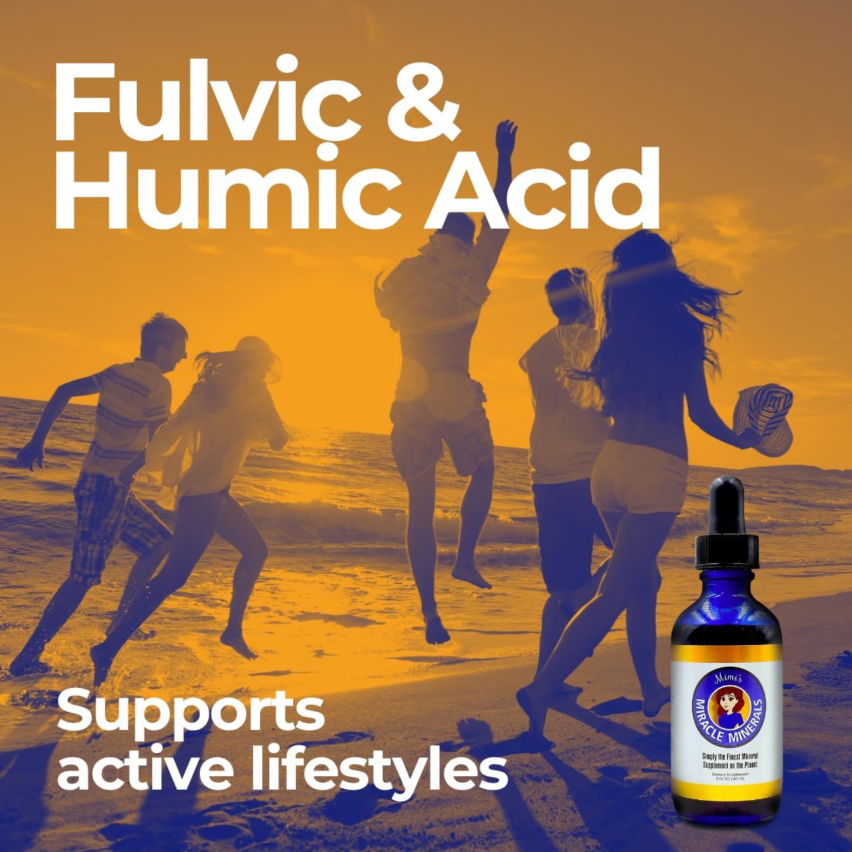 Organic Plant-Derived Fulvic Acid & Humic Acid Mineral Drops Supplement - 70 Ionic Minerals, Liquid Trace Minerals (8 oz Refill)