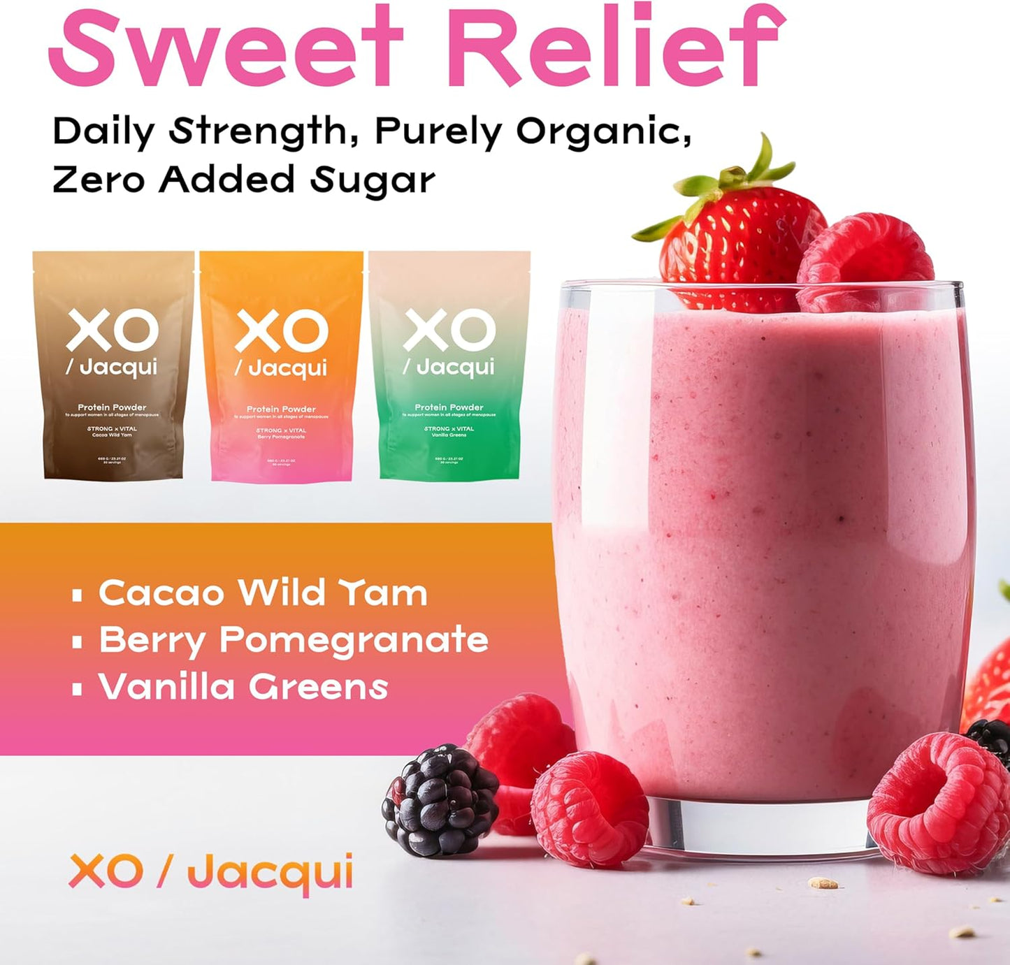 Organic Pomegranate Berry Protein Powder for Women - Vegan & Nutrient-Rich Blend for Women's Health & Wellness