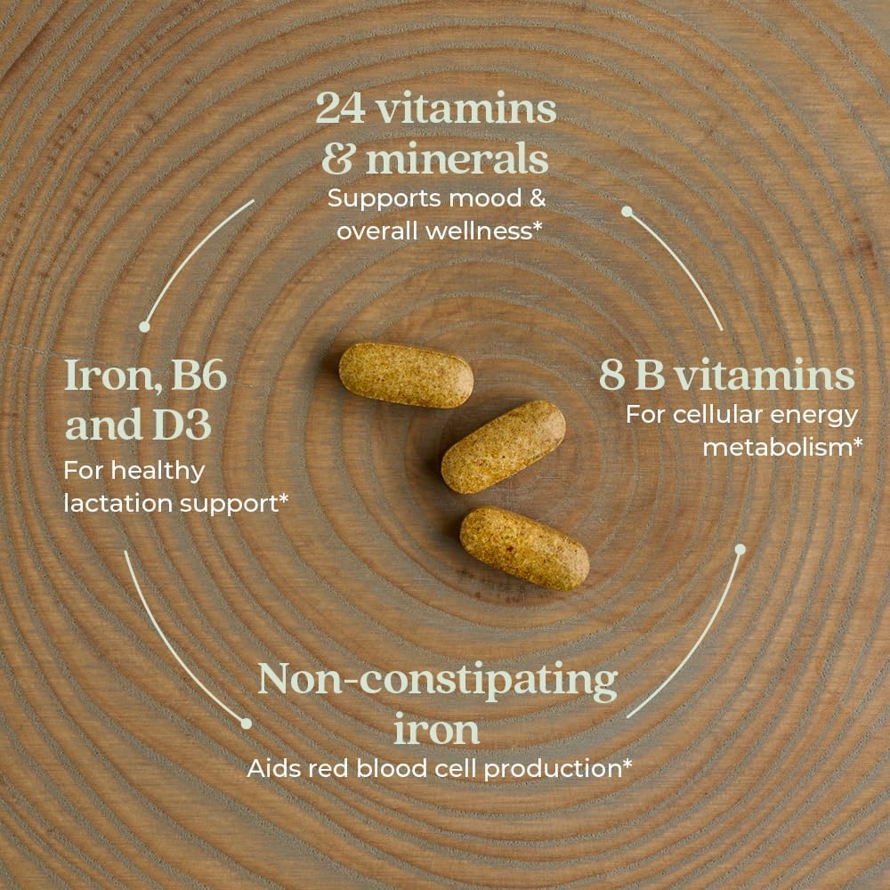 Organic Postnatal Lactation Supplement with Fermented Vitamin D3 & B Vitamins - 270 Count