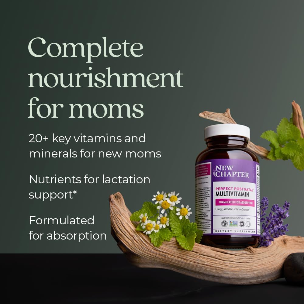 Organic Postnatal Lactation Supplement with Fermented Vitamin D3 & B Vitamins - 270 Count