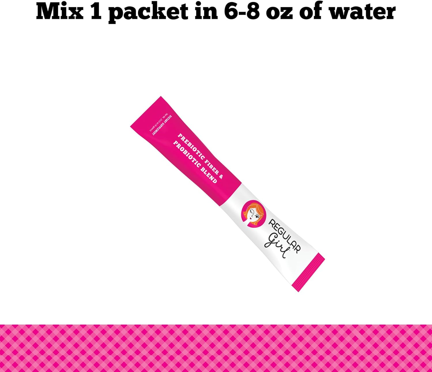 Organic Prebiotic Fiber Supplement for Women - Regular Girl Powder, Low FODMAP, 30 On-The-Go Packets