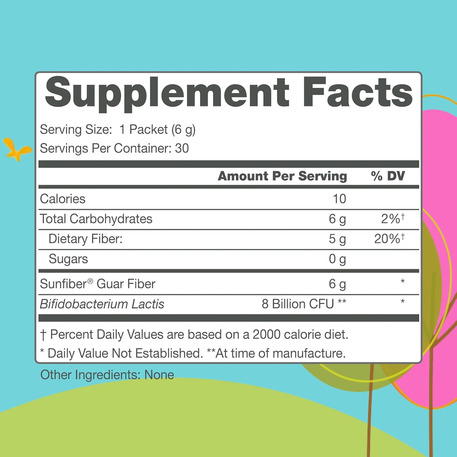 Organic Prebiotic Fiber Supplement for Women - Regular Girl Powder, Low FODMAP, 30 On-The-Go Packets