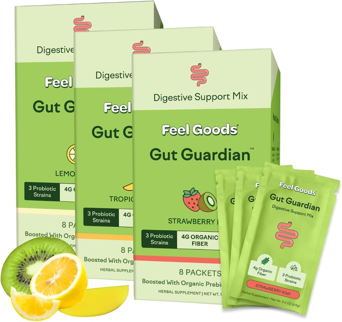 Organic Prebiotic & Probiotic Powder Variety Pack - Gut Health Support for Men & Women - Sugar Free, Non GMO, Vegan - 24 Count