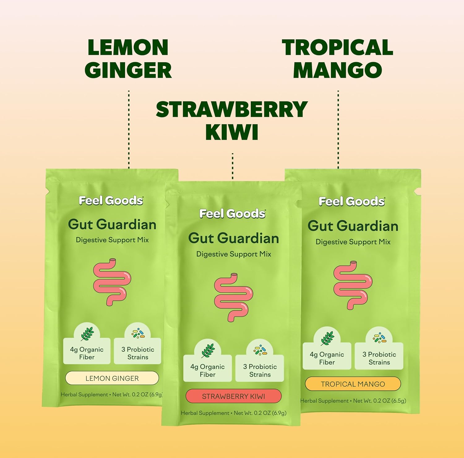 Organic Prebiotic & Probiotic Powder Variety Pack - Gut Health Support for Men & Women - Sugar Free, Non GMO, Vegan - 24 Count