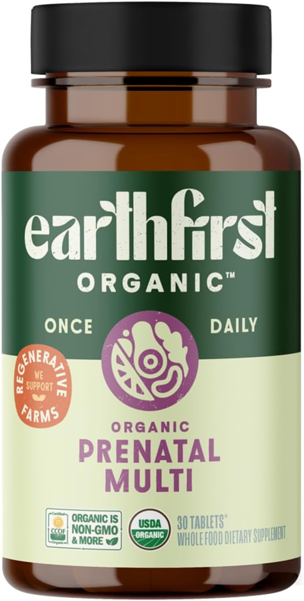 Organic Prenatal Multivitamin for Women - Conception to Breastfeeding - 30 Count