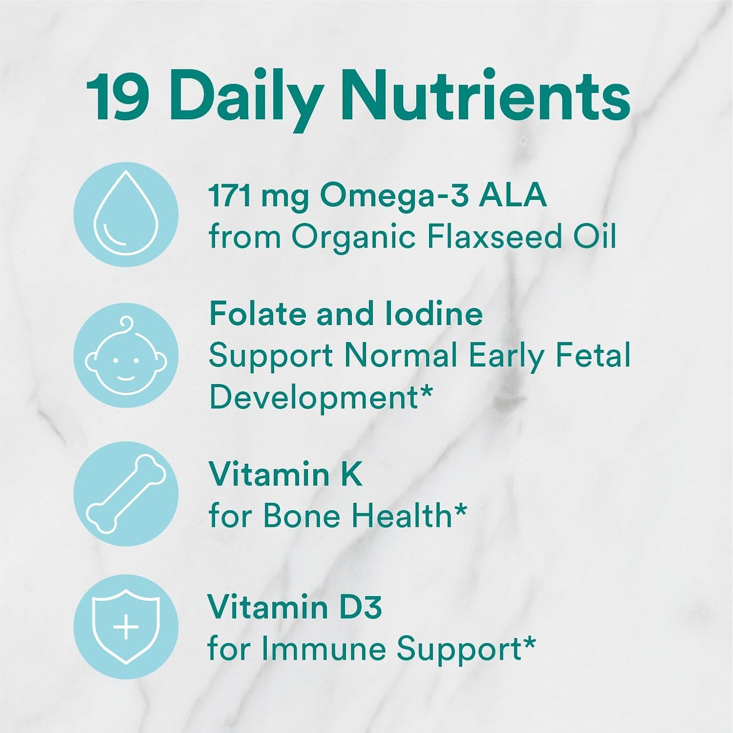 Organic Prenatal Multivitamin Gummies with Omega 3, Biotin, Methylfolate, and Zinc - 180 Count
