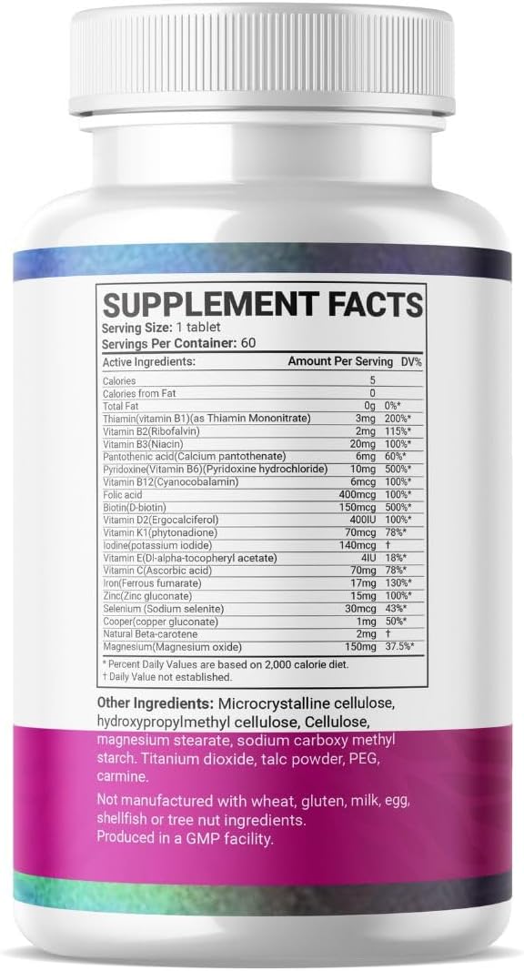 Organic Prenatal Multivitamin with Iron for Women - Boost Iron Levels and Support Overall Health