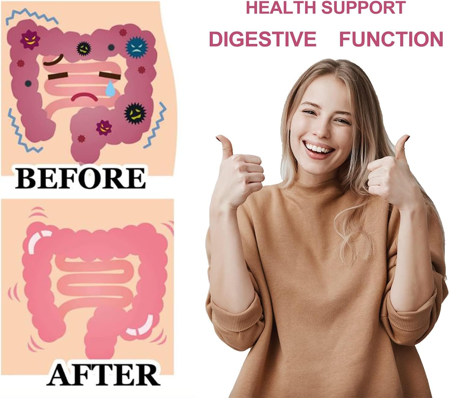 Organic Probiotic Blend for Women - 60 Billion CFUs, Prebiotics, Cranberry, D-Mannose - Digestive & Immune Support