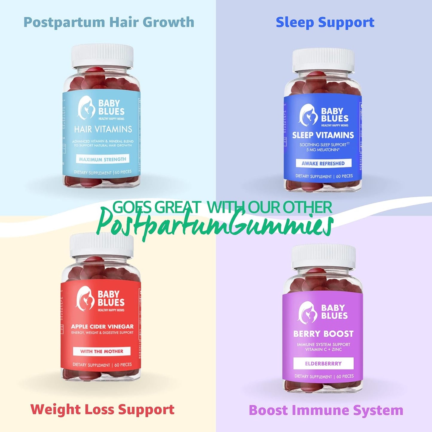 Organic Probiotic Gummy Vitamins for Moms - Strawberry Flavor - 5 Billion CFU