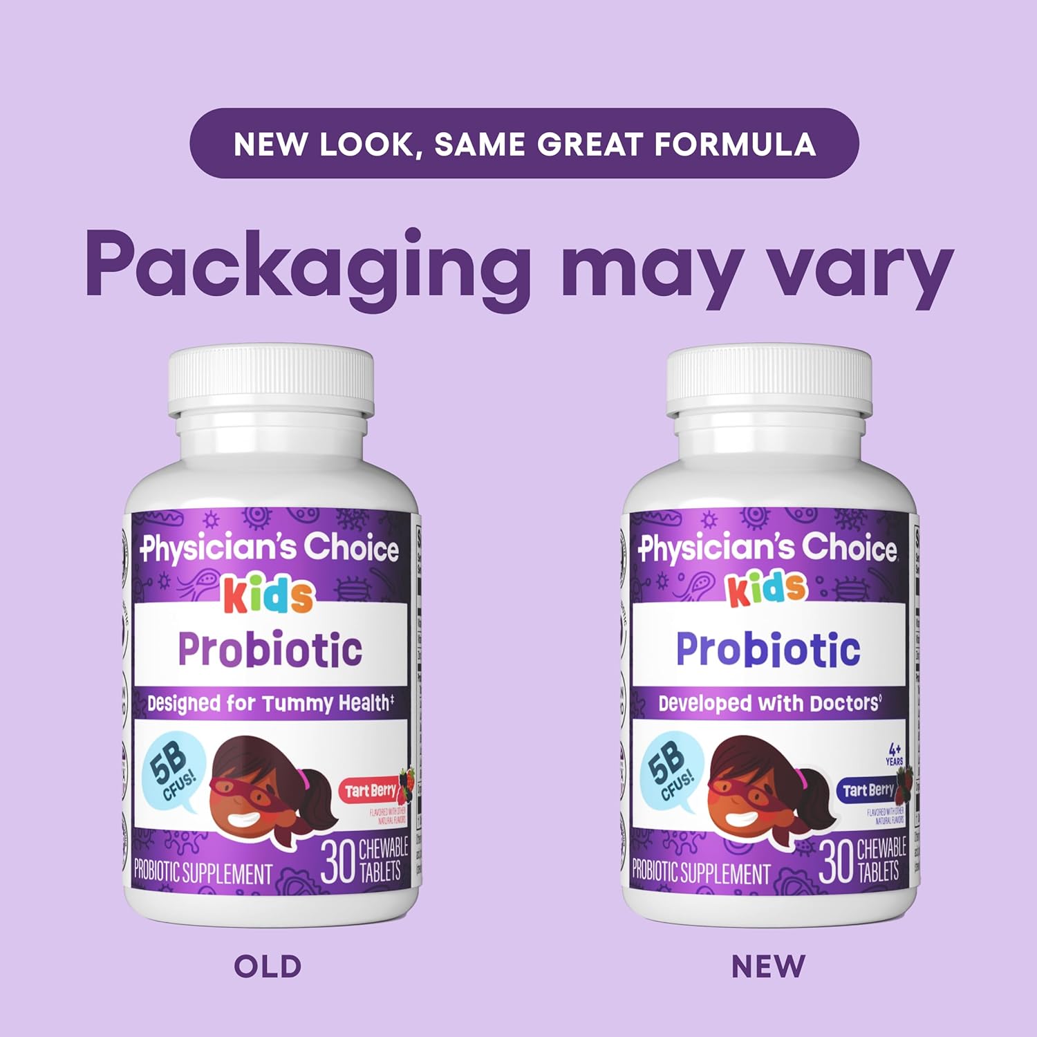 Organic Probiotics for Kids with 7 Strains, Prebiotics, Vitamins, Minerals - Immune & Digestive Support, Clinically Studied L. Rhamnosus GG - No Sugar or Artificial Dyes